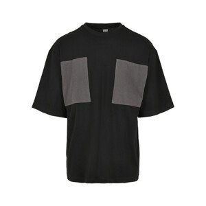 Urban Classics Big Double Pocket Tee black/asphalt - 4XL