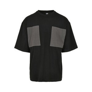 Urban Classics Big Double Pocket Tee black/asphalt - L