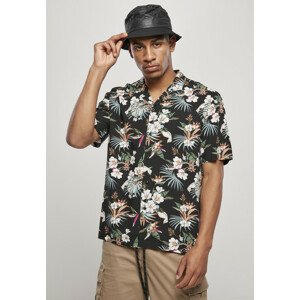 Urban Classics Viscose AOP Resort Shirt blacktropical - 3XL