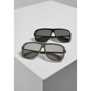 Urban Classics Sunglasses Milos 2-Pack black/black+grey/grey - UNI