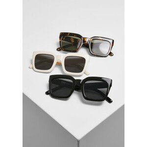 Urban Classics Sunglasses Skyros 3-Pack brown/black/white - UNI