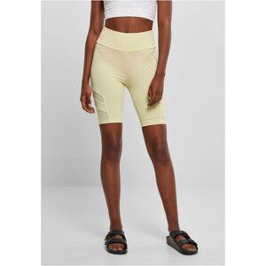 Urban Classics Ladies High Waist Tech Mesh Cycle Shorts softyellow - M