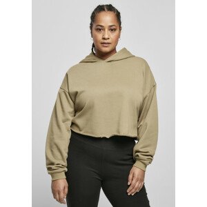 Urban Classics Ladies Oversized Cropped Hoody khaki - S