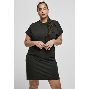 Urban Classics Ladies Organic Cotton Cut On Sleeve Tee Dress black - XS