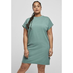 Urban Classics Ladies Organic Cotton Cut On Sleeve Tee Dress paleleaf - 5XL