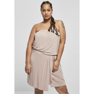 Urban Classics Ladies Viscose Short Bandeau Dress duskrose - XS