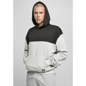 Urban Classics Upper Block Hoody lightasphalt/black - 3XL