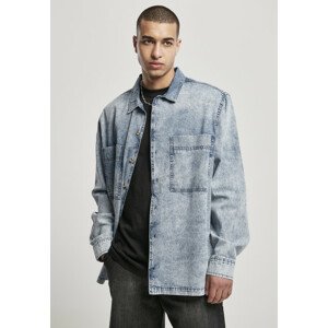 Urban Classics Oversized Denim Shirt light skyblue acid washed - L