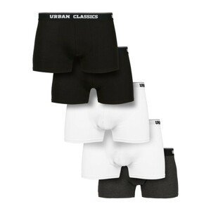 Urban Classics Organic Boxer Shorts 5-Pack blk+blk+wht+wht+cha - 3XL