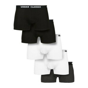 Urban Classics Organic Boxer Shorts 5-Pack blk+blk+wht+wht+cha - 5XL