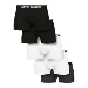 Urban Classics Organic Boxer Shorts 5-Pack blk+blk+wht+wht+cha - M