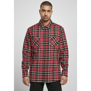 Urban Classics Checked Roots Shirt red/black - 3XL