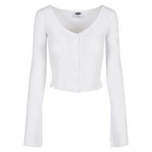 Urban Classics Ladies Cropped Rib Cardigan white - 3XL