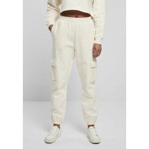 Urban Classics Ladies High Waits Cargo Sweat Pants whitesand - 3XL