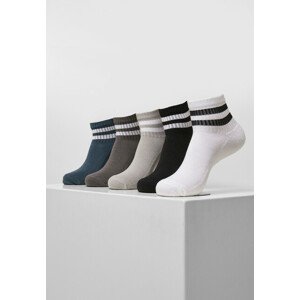 Urban Classics Sporty Half Cuff Logo Socks 5-Pack multicolor - 43–46