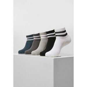 Urban Classics Sporty Half Cuff Logo Socks 5-Pack multicolor - 39–42