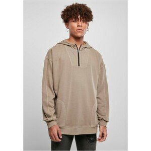 Urban Classics Overdyed Camp Hoody darkkhaki - 4XL