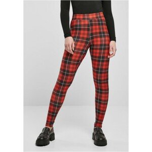 Urban Classics Ladies Soft AOP Leggings redcheck - 4XL