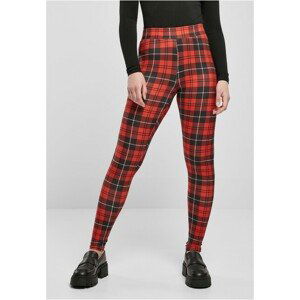 Urban Classics Ladies Soft AOP Leggings redcheck - XL