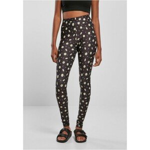 Urban Classics Ladies Soft AOP Leggings blackdaisy - 3XL