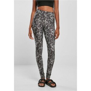 Urban Classics Ladies Soft AOP Leggings blackpaint - 4XL