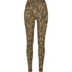 Urban Classics Ladies Soft AOP Leggings beigezebra - M