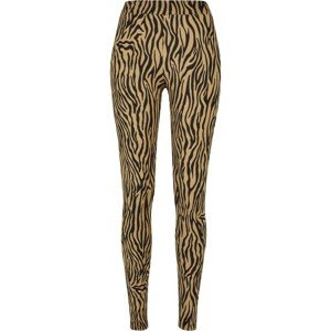 Urban Classics Ladies Soft AOP Leggings beigezebra - XL