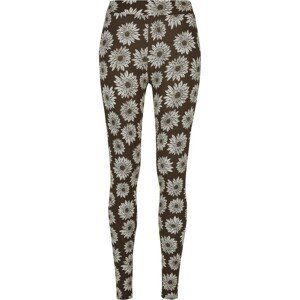 Urban Classics Ladies Soft AOP Leggings browncamomile - XS