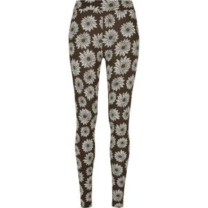 Urban Classics Ladies Soft AOP Leggings browncamomile - XXL