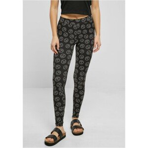 Urban Classics Ladies Soft AOP Leggings blackpeace - XXL