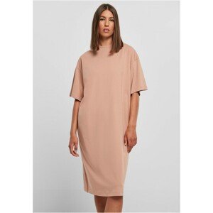 Urban Classics Ladies Organic Long Oversized Tee Dress amber - L