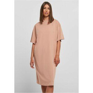 Urban Classics Ladies Organic Long Oversized Tee Dress amber - XS