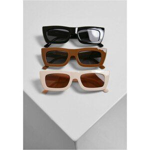 Urban Classics Sunglasses Sanremo 3-Pack black/toffee/whitesand - UNI