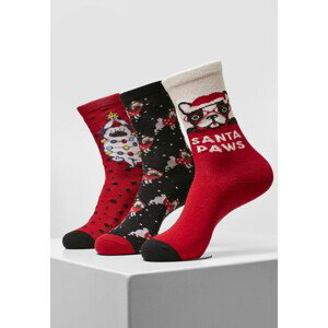 Urban Classics Pug Christmas Socks 3-Pack multicolor - 47–50