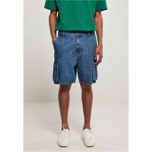 Urban Classics Organic Denim Cargo Shorts mid indigo washed - 44