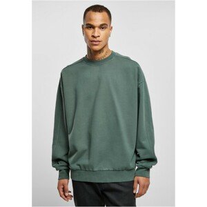 Urban Classics Heavy Terry Garment Dye Crew bottlegreen - 3XL