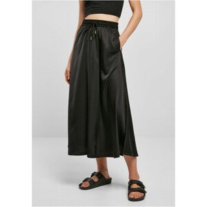 Urban Classics Ladies Satin Midi Skirt black - 5XL