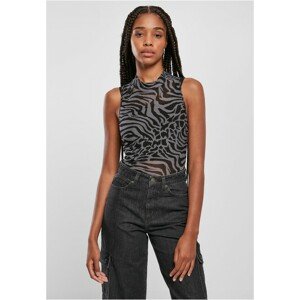 Urban Classics Ladies Sleeveless Mesh Body asphalt/black - L