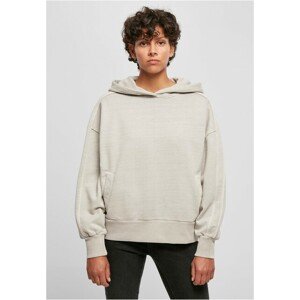 Urban Classics Ladies Heavy Terry Garment Dye Hoody warmgrey - XS