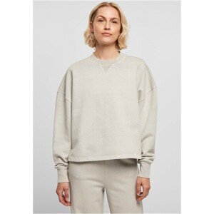 Urban Classics Ladies Heavy Terry Garment Dye Crewneck warmgrey - L