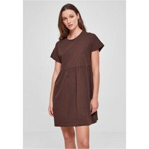 Urban Classics Ladies Organic Empire Valance Tee Dress brown - 3XL