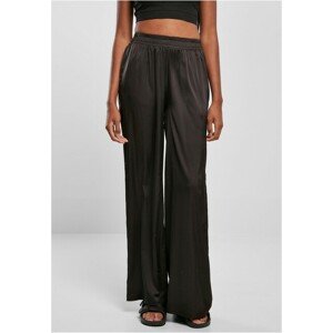 Urban Classics Ladies Satin Wide Leg Pants black - XS