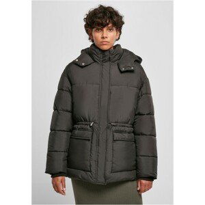 Urban Classics Ladies Waisted Puffer Jacket black - 4XL