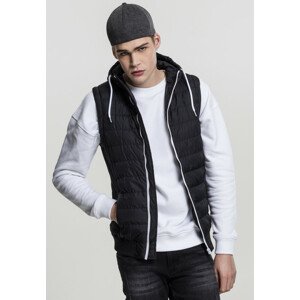 Urban Classics Small Bubble Hooded Vest blk/wht - L