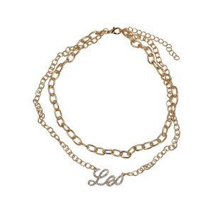 Urban Classics Diamond Zodiac Golden Necklace leo - UNI