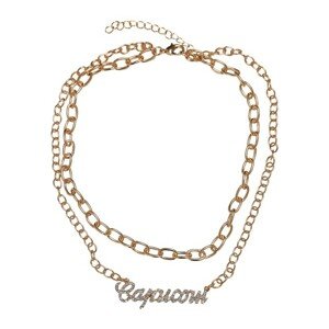 Urban Classics Diamond Zodiac Golden Necklace capricorn - UNI