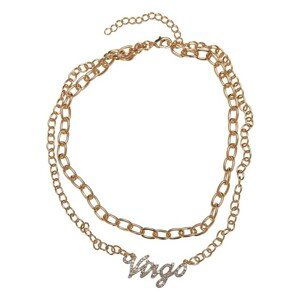 Urban Classics Diamond Zodiac Golden Necklace virgo - UNI