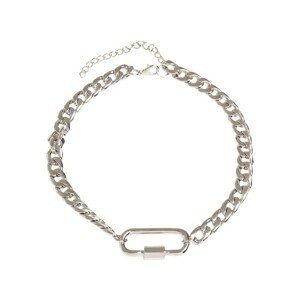 Urban Classics Fastener Necklace silver - UNI