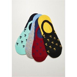 Urban Classics Reccyled Yarn Invisbile Palmtree Socks 4-Pack multicolor - 35–38