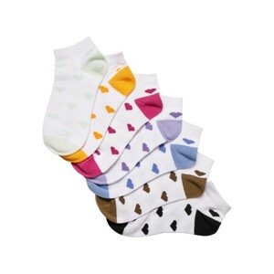 Urban Classics Recycled Yarn Heart Sneaker Socks 7-Pack multicolor - 39–42